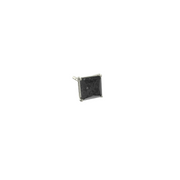 Boucle d'oreille diamant noir princesse 0.50 carat or blanc Dante